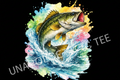 Water Splash Bass- DTF Transfer