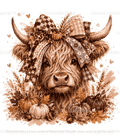 Fall Highland Cow -DTF Transfer