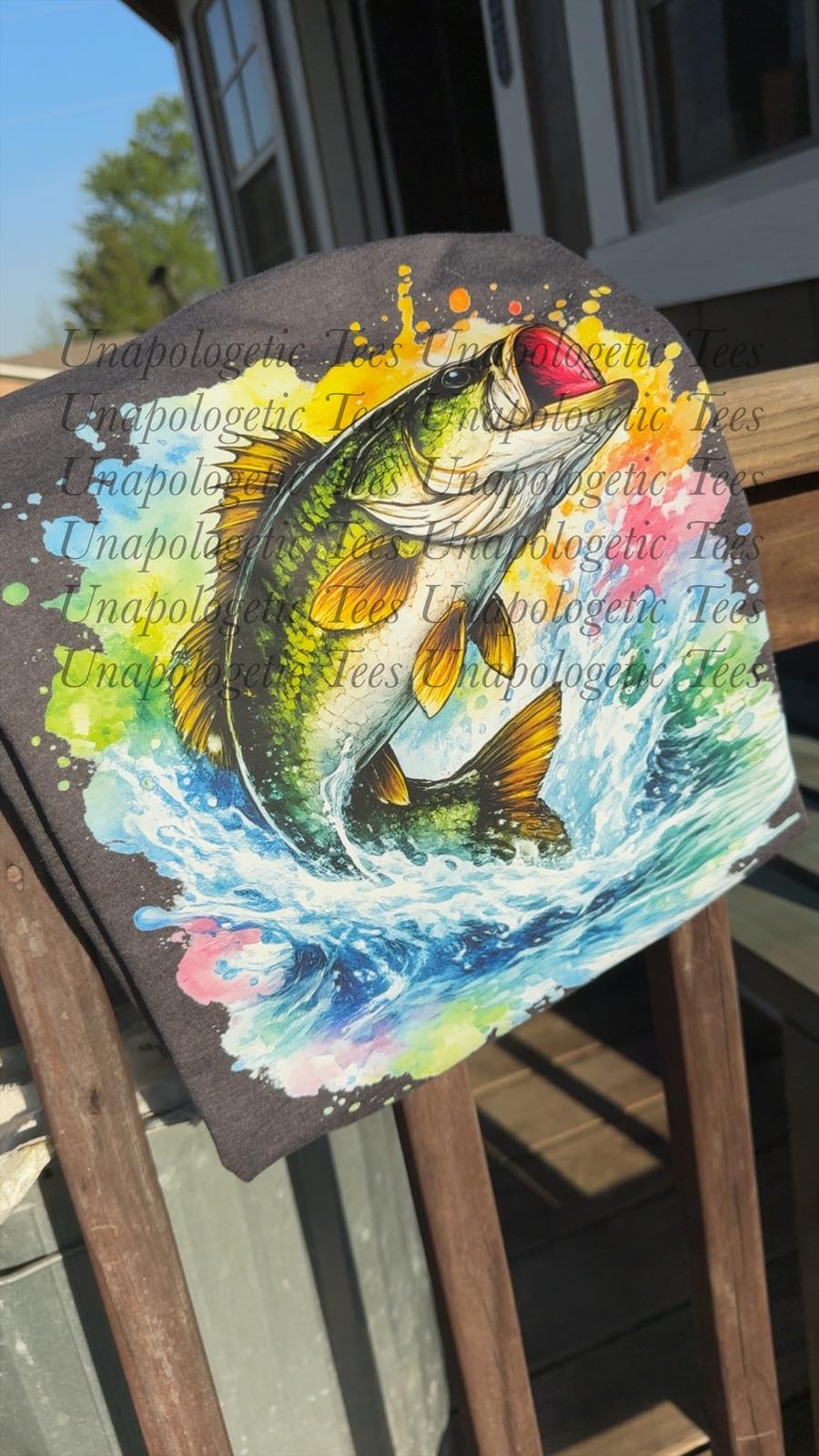 Bass Fishing color Splash -Graphic Tee