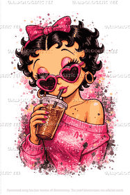 Ms.Betty & Coffee- DTF Transfer