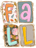 Fall Squares -DTF Transfer