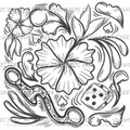 Floral Tooled   -DTF Transfer