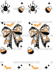 ghost bow _matching Sleeves -DTF TRANSFERS
