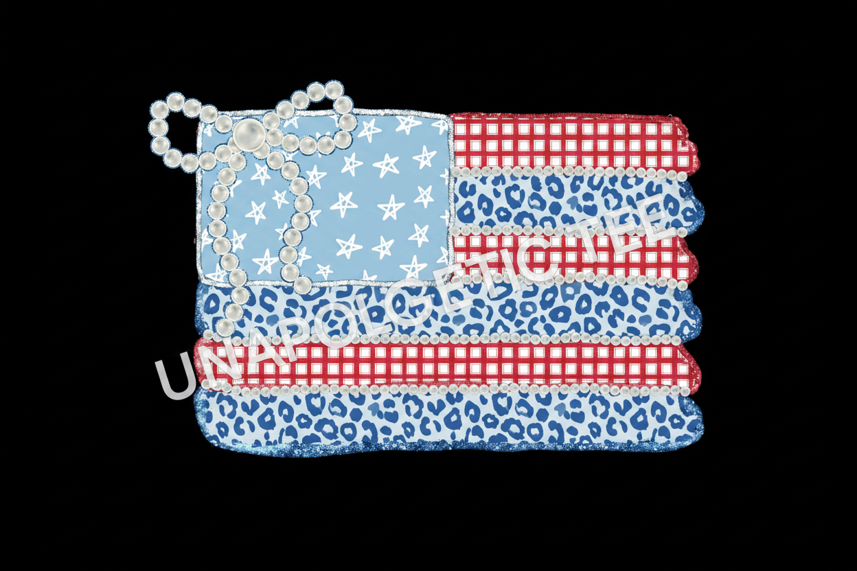 Patriotic Coquette USA Flag - DTF Transfer