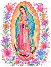 Virgen de Guadalupe Neon  - DTF Transfer