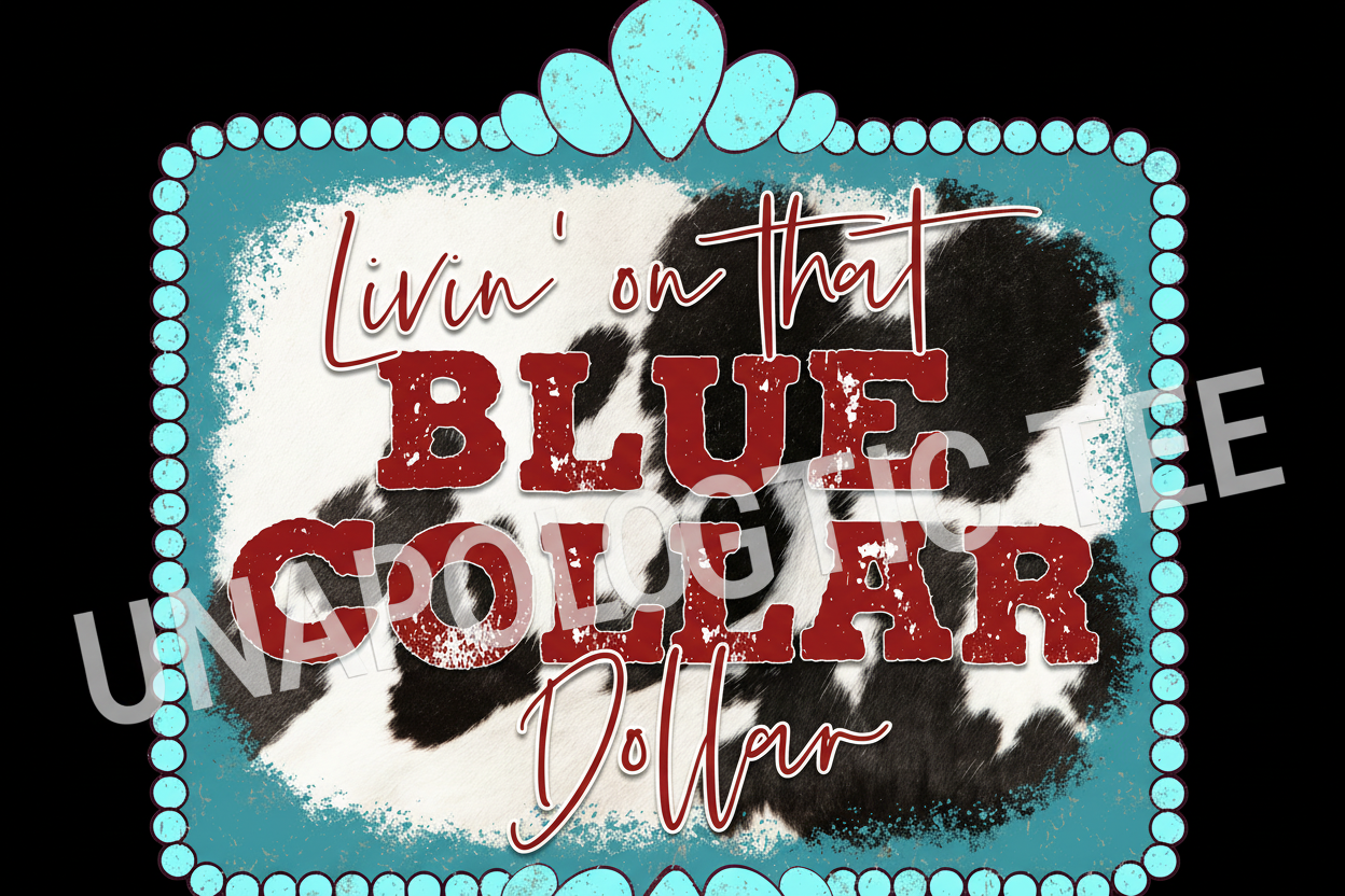 Living on that blue dollar - DTF Transfer
