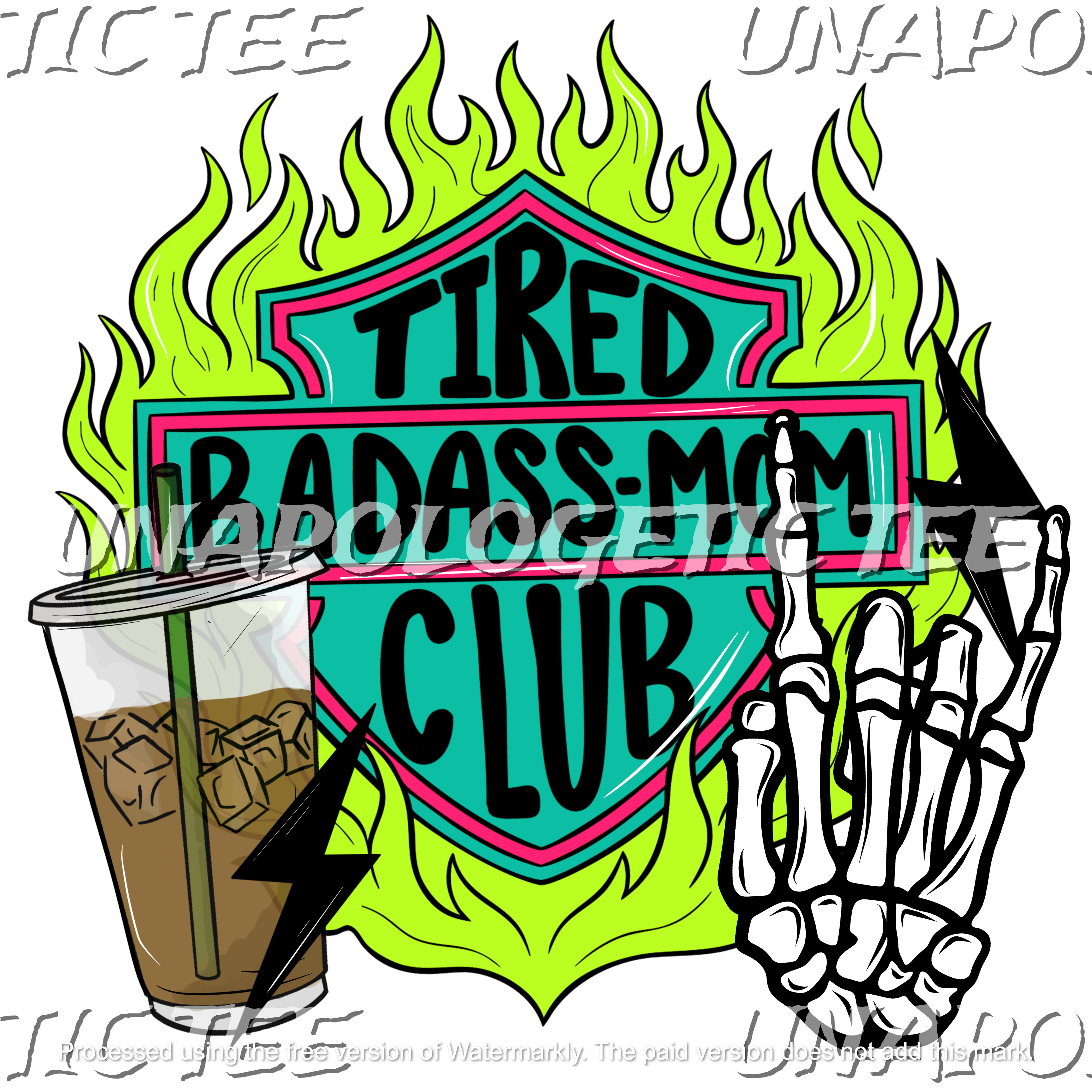 Tired Bad A** mom - DTF Transfer