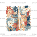 Floral Cross-DTF Transfer