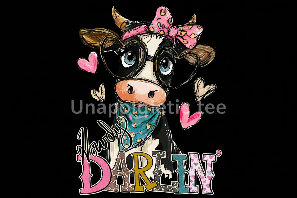 Hello Darling Cow - DTF Transfer