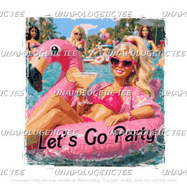 Lets Go Party B -DTF Transfers
