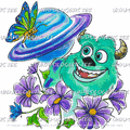 Monsters Butterfly - DTF Transfer